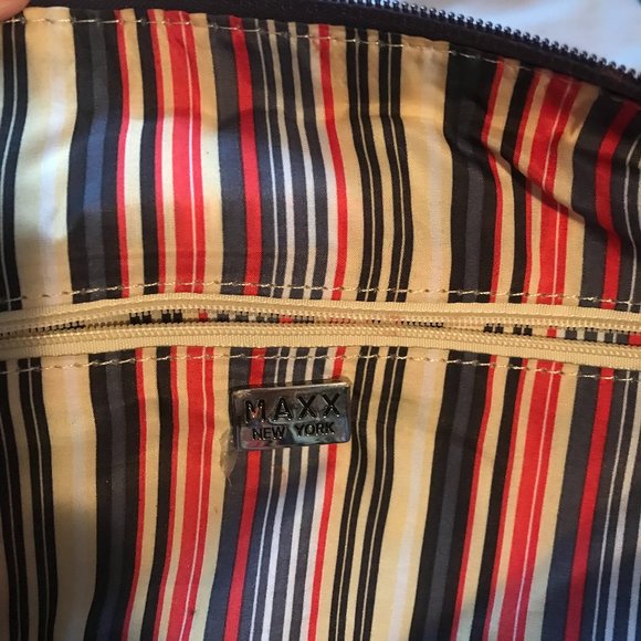 MAXX Dk. Eggplant leather shoulder bag Never used - Picture 4 of 4